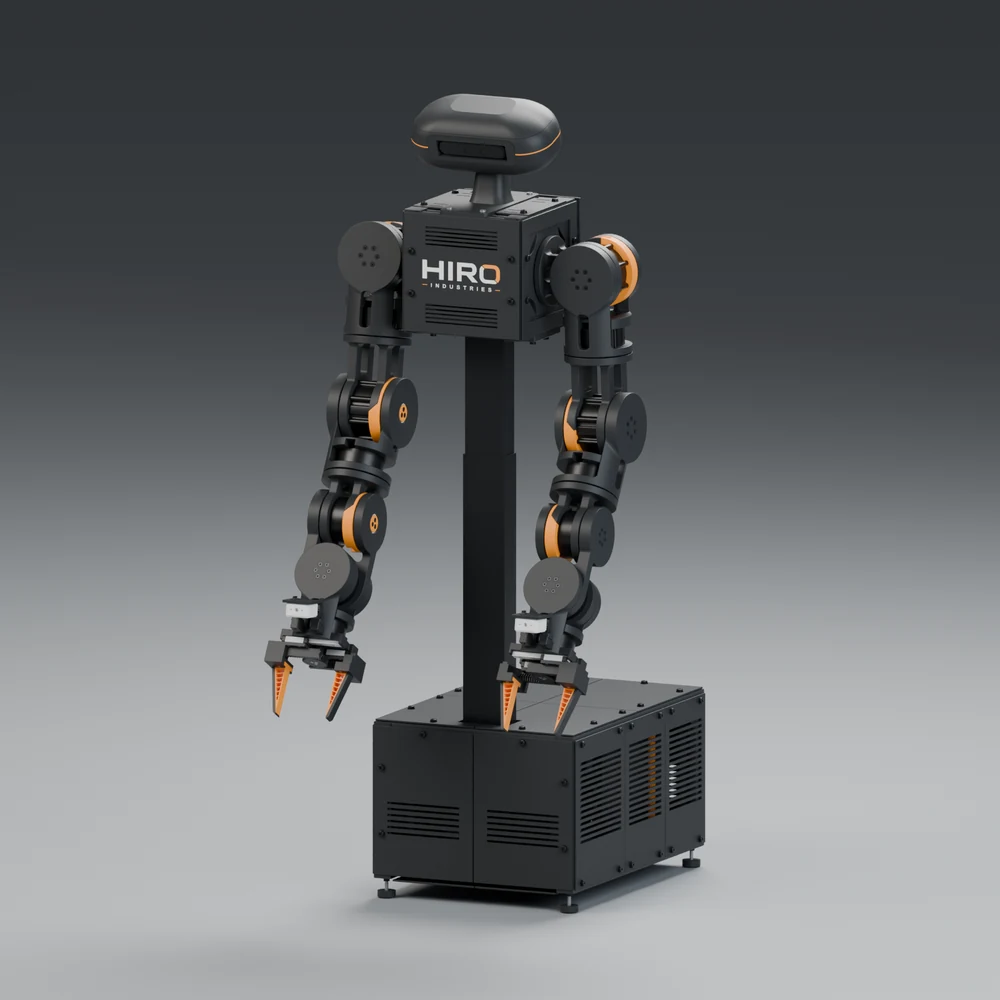 Product rendering of Origin, HIRO Industries’ dual-arm robot